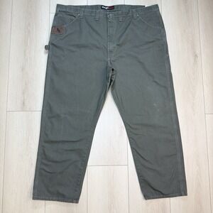 Wrangler Riggs Workwear Pants‎ Mens 50x32 Green Ripstop Carpenter Utility Work